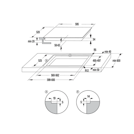 HISENSE HI6421BSC PIANO COTTURA A INDUZIONE 4 ZONE COLORE NERO