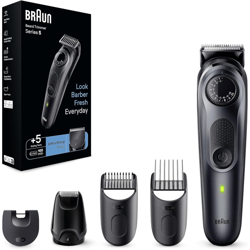 BRAUN SERIES 5 BT5420 REGOLABARBA 5 IN 1 RICARICABILE SOLO LAVABILE - PROMO