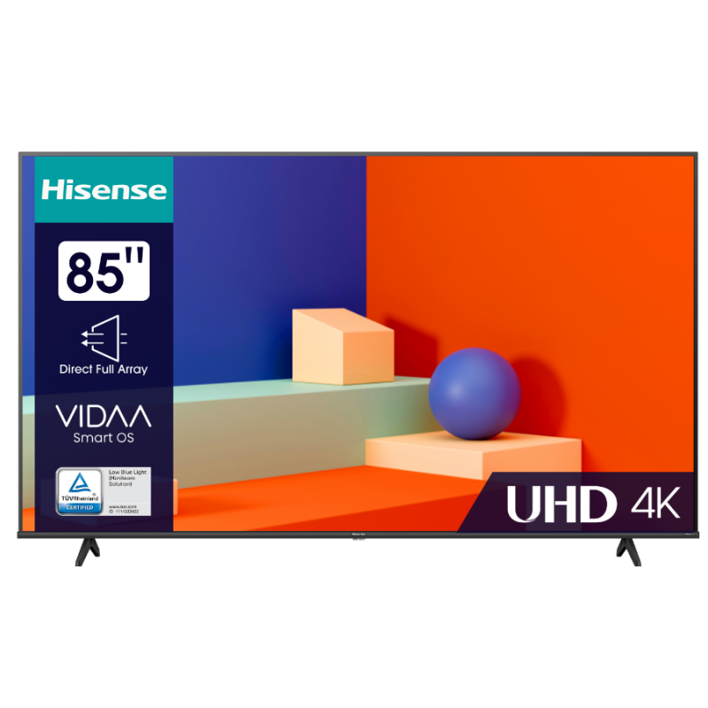 HISENSE 85A69K TV LED 85'' SMART TV UHD 4K DVB-T2 HEVC MAIN10/S2/C MPEG4 COLORE NERO - PROMO