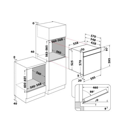 HOTPOINT FA5S 841 J IX HA FORNO DA INCASSO ELETTRICO 71LT INOX CLASSE A+