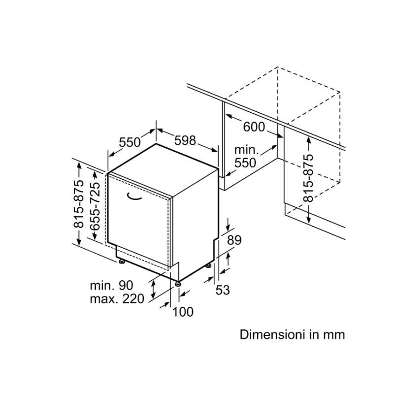BOSCH SMV2HVX02E LAVASTOVIGLIE DA INCASSO A...