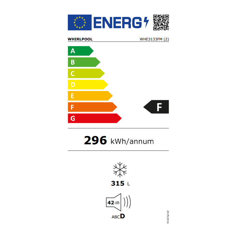 WHIRLPOOL WHE3133FM CONGELATORE A POZZETTO...