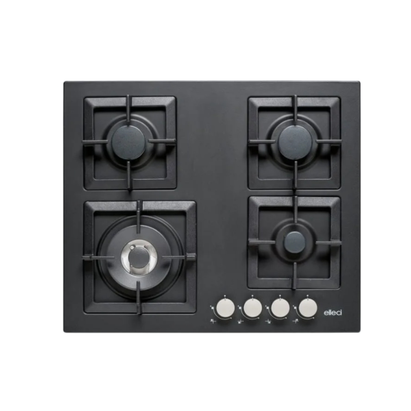 ELLECI PGSP60140WS PIANO COTTURA 60CM 4 FUOCHI A GAS IN GRANITEK NERO
