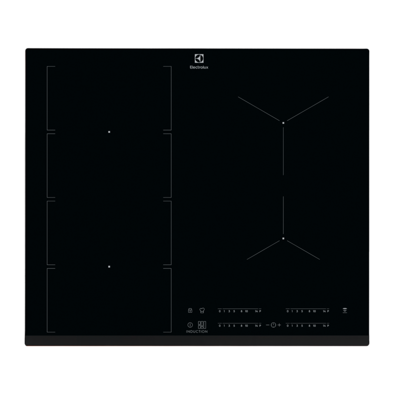 ELECTROLUX EIV65443 PIANO COTTURA A INDUZIONE 60CM 4 ZONE COTTURE IN VETROCERAMICA NERO
