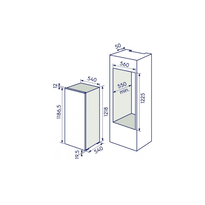 ELECTROLUX KRB3AE12S FRIGORIFERO MONOPORTA 208...
