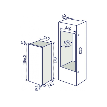 ELECTROLUX KRB3AE12S FRIGORIFERO MONOPORTA 208 LT STATICO CLASSE E