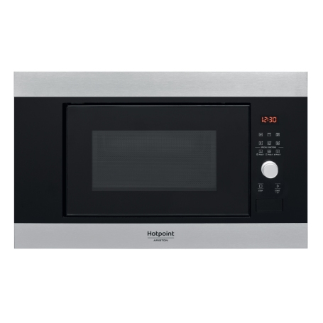 HOTPOINT ARISTON MF20G IX HA FORNO A MICROONDE DA INCASSO 20LT 80 WATT GRILL IN VETRO NERO E INOX