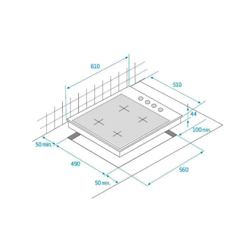 BEKO HIGG64123SB PIANO COTTURA 60CM 4 FUOCHI A...