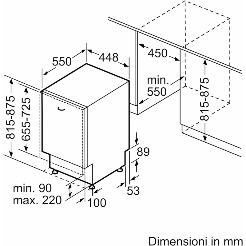 BOSCH SPV4HMX49E LAVASTOVIGLIE DA INCASSO A...