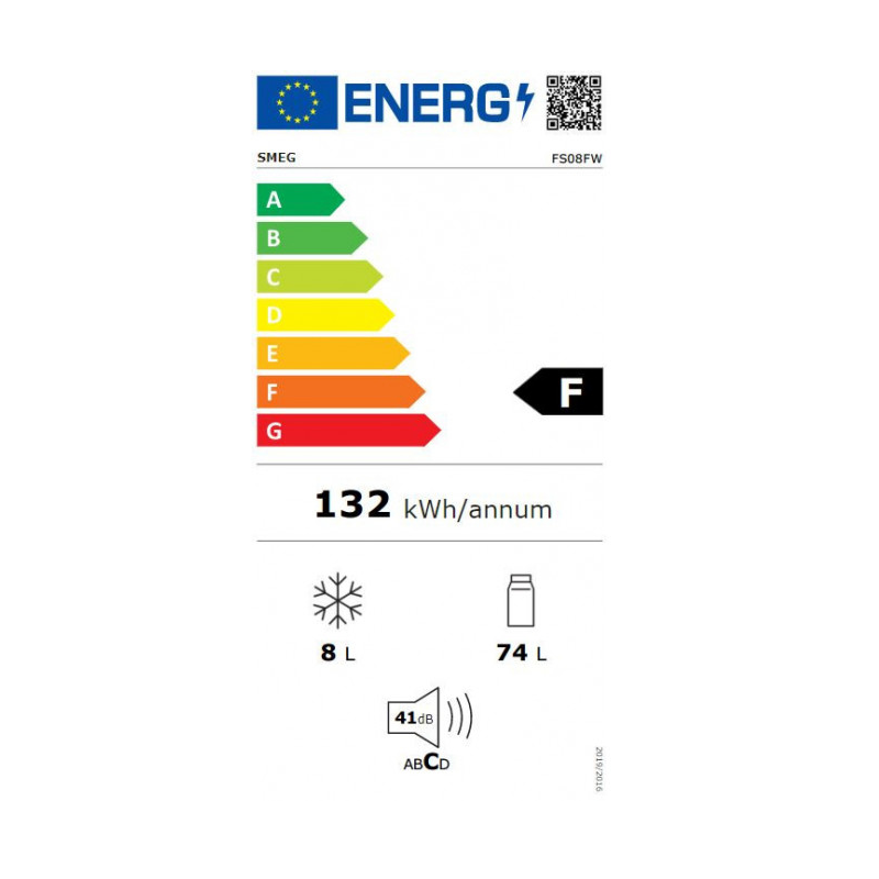 SMEG FS08FW FRIGORIFERO SOTTOTAVOLO 81LT...