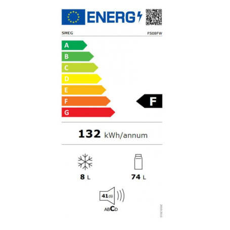SMEG FS08FW FRIGORIFERO SOTTOTAVOLO 81LT STATICO CLASSE F