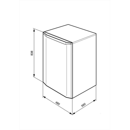 SMEG FS08FW FRIGORIFERO SOTTOTAVOLO 81LT STATICO CLASSE F