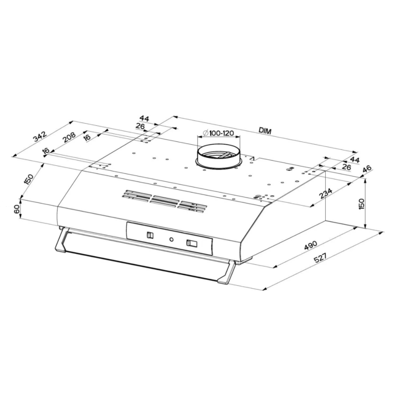 FABER TCH04 PLUS WH19A 741 CAPPA SOTTOPENSILE...