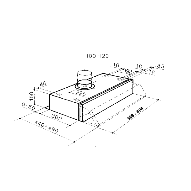 FABER 152 SRL LGX A60 CAPPA SOTTOPENSILE 60 CM...