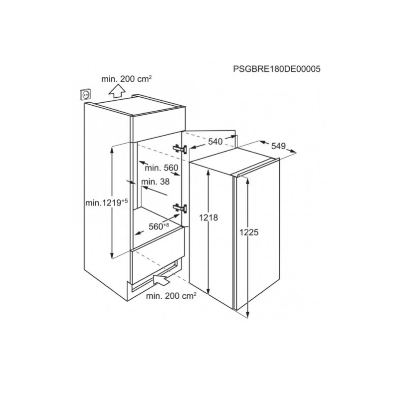 ELECTROLUX KFB1AE12S FRIGORIFERO MONOPORTA DA...