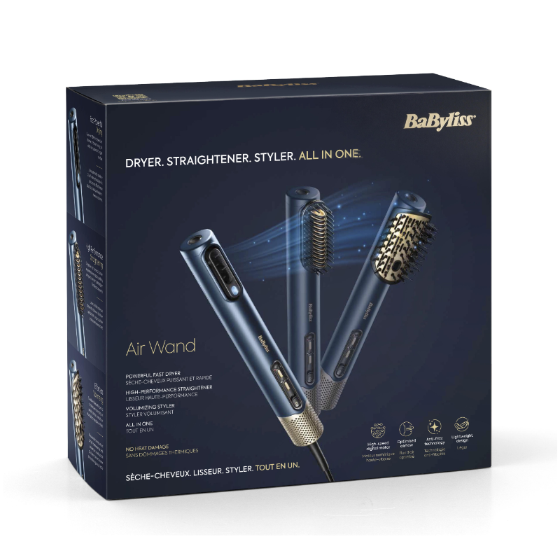 BABYLISS AS6550E AIR WAND ASCIUGACAPELLI 3 IN 1