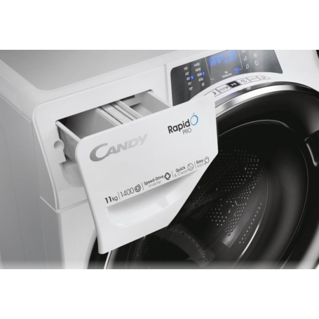CANDY RAPIDO' PRO RP 4116BWMBC/1-S LAVATRICE 11KG 1400 GIRI 16 PROGRAMMI WIFI VAPORE CLASSE A - RP4116BWMBCB