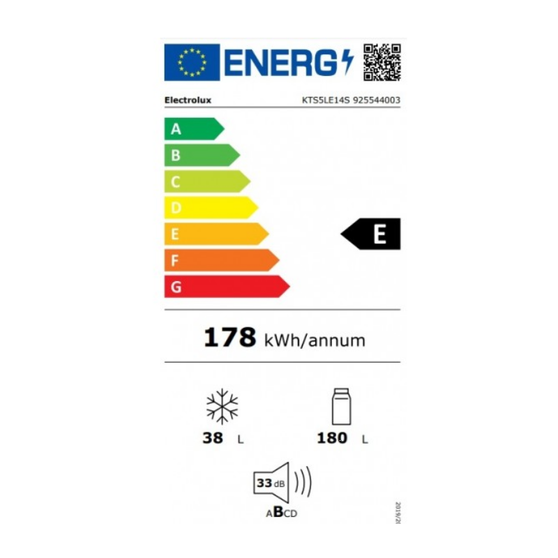 ELECTROLUX KTS5LE14S FRIGORIFERO DOPPIA PORTA...