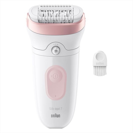 BRAUN 7 7-000 SILK-EPIL TOTAL BODY RICARICABILE CON LUCE WET&DRY BIANCO/ROSA