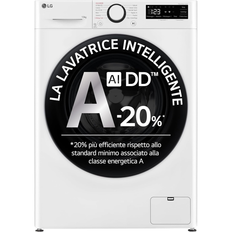 LG F4R3013NSWB LAVATRICE 13KG 1400 GIRI INVERTER VAPORE WIFI CLASSE A - PROMO LG DAYS