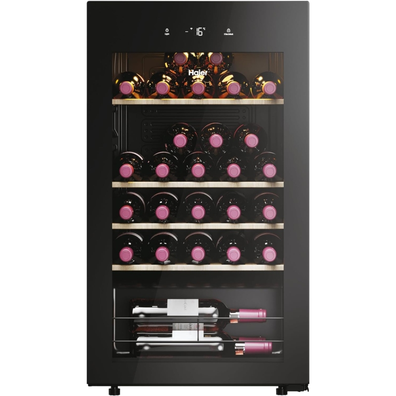 HAIER HWS34GGH1 FRIGO CANTINA 34 BOTTIGLIE WIFI CLASSE G COLORE NERO