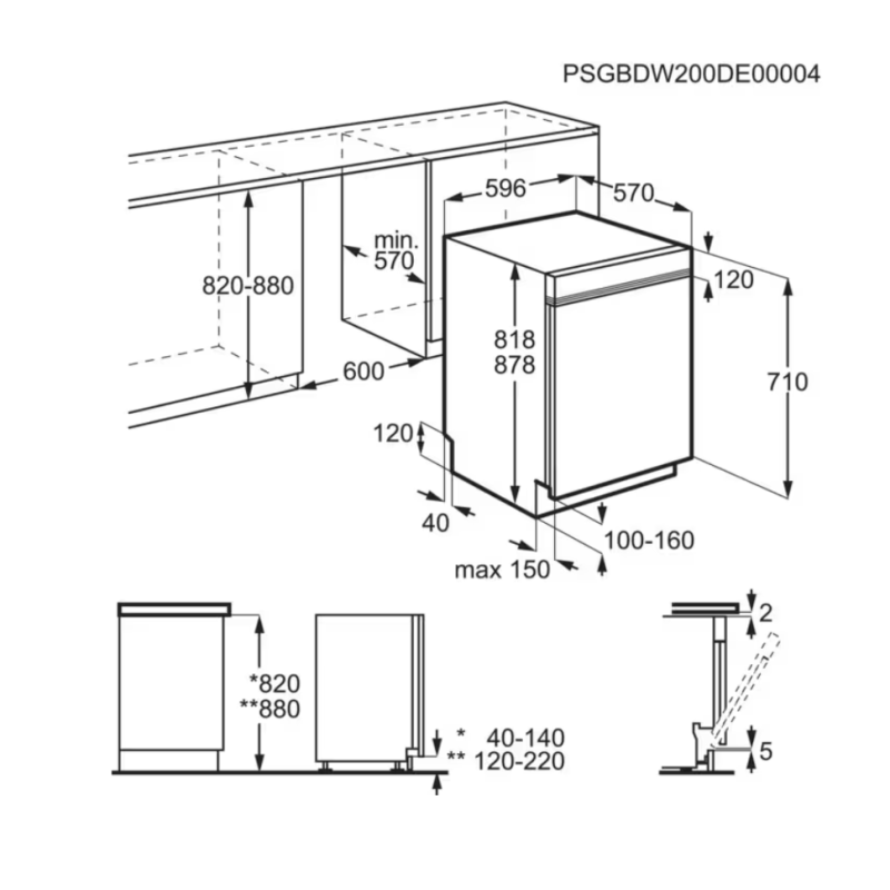 ELECTROLUX KEAC7200IW LAVASTOVIGLIE DA INCASSO...