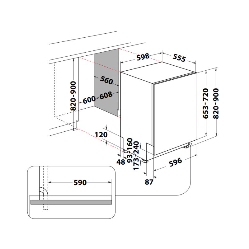 HOTPOINT ARISTON H2I HUD526 AS LAVASTOVIGLIE DA...