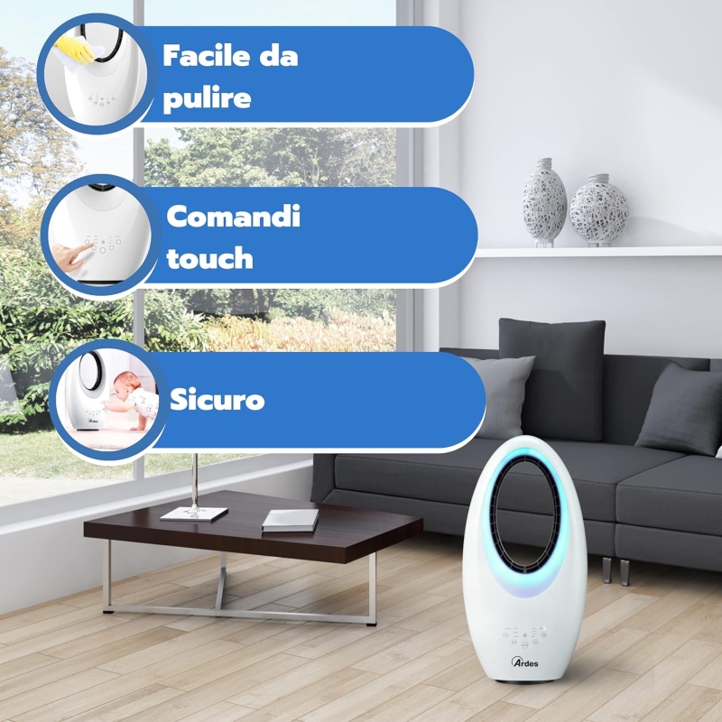 ARDES AR5BL1B MUNA BLADELESS VENTILATORE 3...