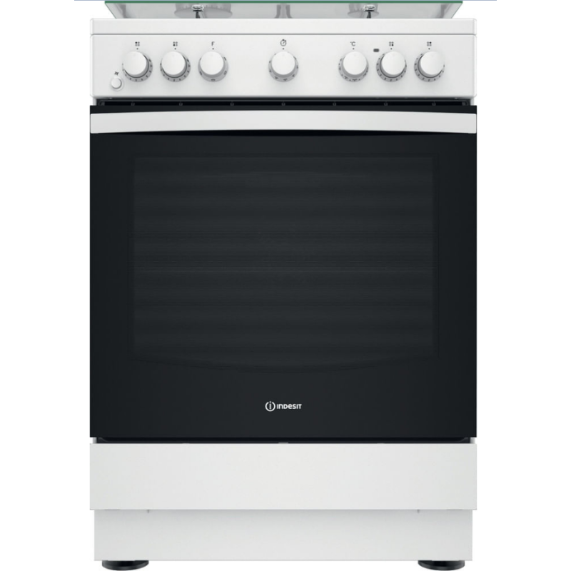 INDESIT IS67G4PHW/E CUCINA 60x60 4 FUOCHI A GAS FORNO ELETTRICO VENTILATO 73LT COLORE BIANCO - PROMO