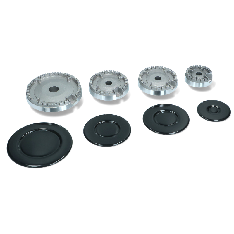 KIT 4 BRUCIATORI PIU' PIATTELLI SPARTIFIAMMA ORIGINALI COMPATIBILI CON CUCINA SCHAUB LORENZ SS450GW