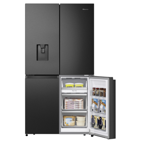HISENSE RQ758N4SWFE FRIGORIFERO 4 PORTE 606LT TOTAL NO FROST MULTI FLOW CLASSE E NERO - PROMO