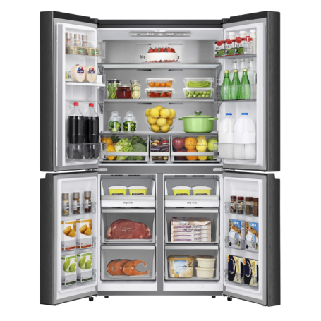 HISENSE RQ758N4SWFE FRIGORIFERO 4 PORTE 606LT TOTAL NO FROST MULTI FLOW CLASSE E NERO - PROMO