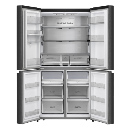 HISENSE RQ758N4SWFE FRIGORIFERO 4 PORTE 606LT TOTAL NO FROST MULTI FLOW CLASSE E NERO - PROMO