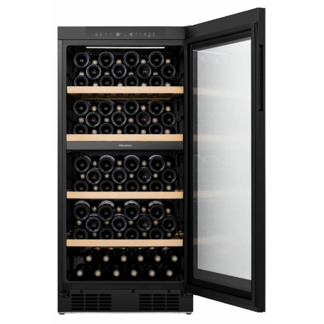 HISENSE RW3N230GELF CANTINETTA VINI 108 BOTTIGLIE TOTAL NO FROST 2 ZONE DI TEMPERATURA CLASSE F NERO