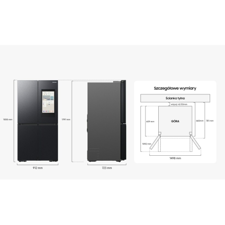 SAMSUNG RF65DG9H0EB1 FRIGORIFERO 4 PORTE 636LT TOTAL NO FROST CLASSE E COLORE NERO