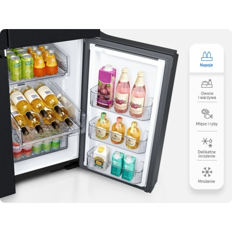 SAMSUNG RF65DG9H0EB1 FRIGORIFERO 4 PORTE 636LT TOTAL NO FROST CLASSE E COLORE NERO