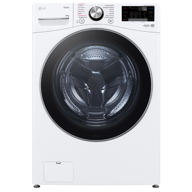LG F0P3020TSWC LAVATRICE XL 20KG 1000 GIRI INVERTER FUNZIONE VAPORE WI-FI CLASSE B