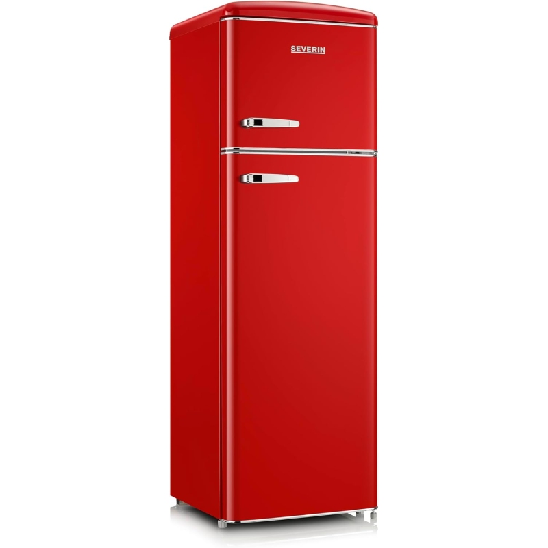 SEVERIN RKG 8983 FRIGORIFERO DOPPIA PORTA RETRO' 246LT CLASSE D COLORE ROSSO