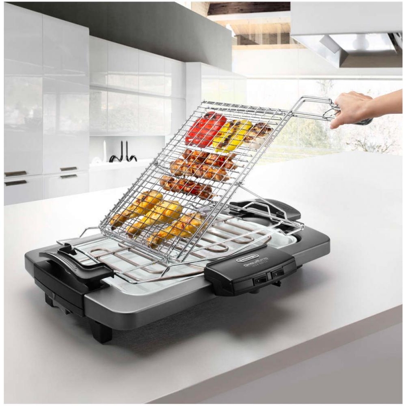 DE LONGHI BQ80X BARBECUE ELETTRICO DA TAVOLO...