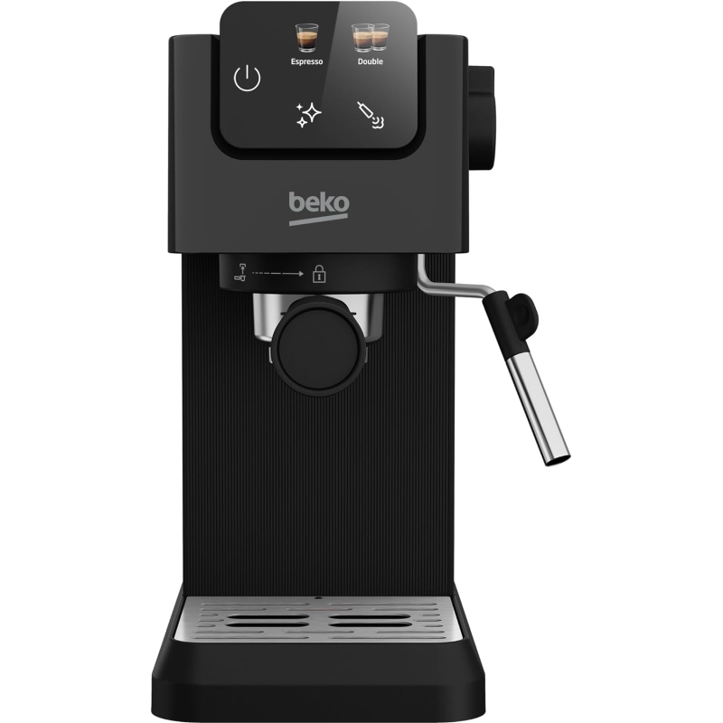 BEKO CEP 5302 B MACCHINA DA CAFFE' 2 TAZZE PER CAFFE' MACINATO CON MONTALATTE COLORE NERO - CEP5302B