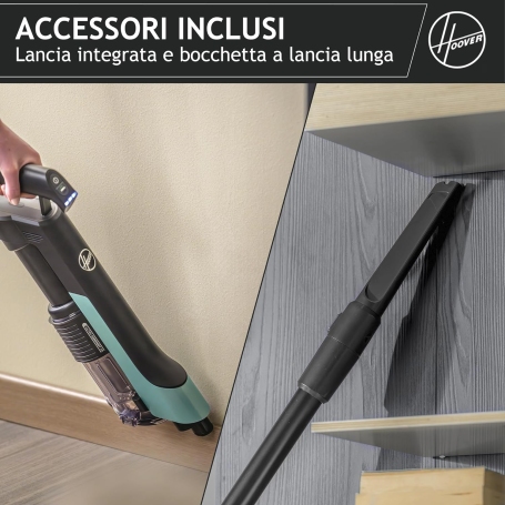 HOOVER HF201P 011 SCOPA ELETTRICA SENZA FILI E SENZA SACCO CAPIENZA 1LT CON LUCE ANIMAL CARE