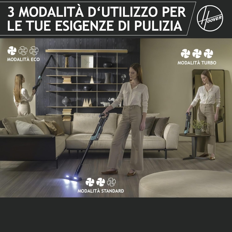 HOOVER HF201P 011 SCOPA ELETTRICA SENZA FILI E...