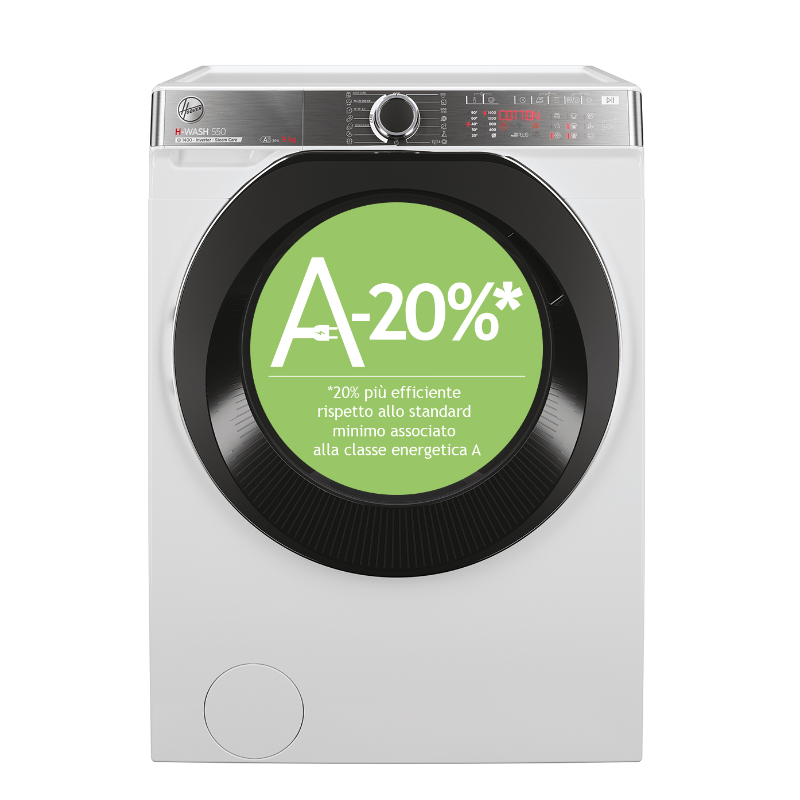 HOOVER H5WPB49AMBC8/1-S LAVATRICE 9 KG 1400 GIRI WIFI ECO DOSER CLASSE A - 20%