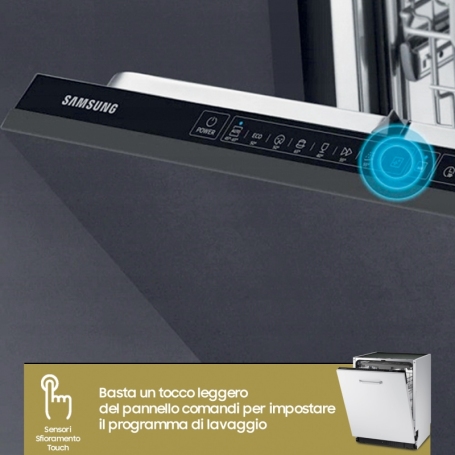 SAMSUNG DW60M6050BB/EG LAVASTOVIGLIE DA INCASSO A SCOMPARSA TOTALE 14 COPERTI CLASSE E