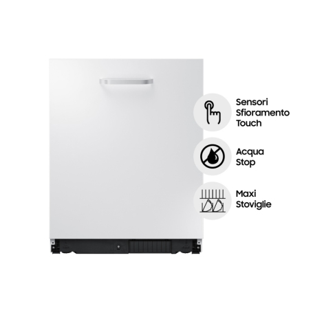 SAMSUNG DW60M6050BB/EG LAVASTOVIGLIE DA INCASSO A SCOMPARSA TOTALE 14 COPERTI CLASSE E