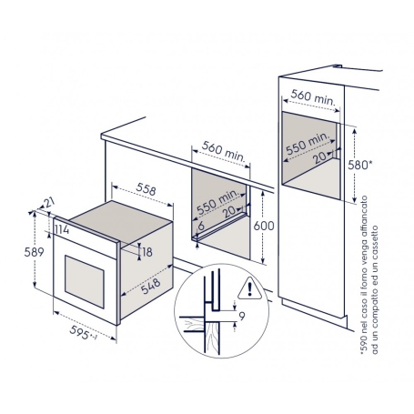 ELECTROLUX KOIGH04X FORNO DA INCASSO ELETTRICO VENTILATO 72LT AQUA CLEANING CLASSE A+ INOX