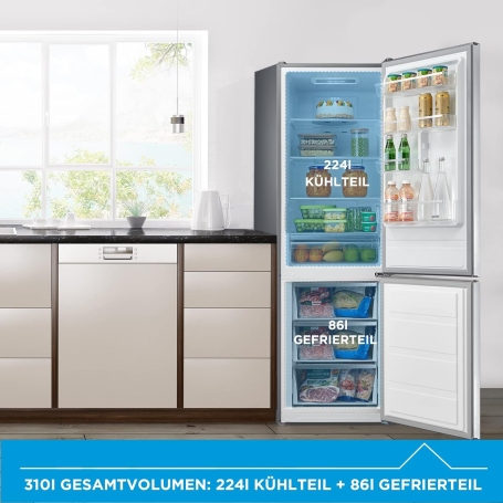 MIDEA MDRB424FGE02OE FRIGORIFERO COMBINATO 310LT NO FROST CLASSE E INOX