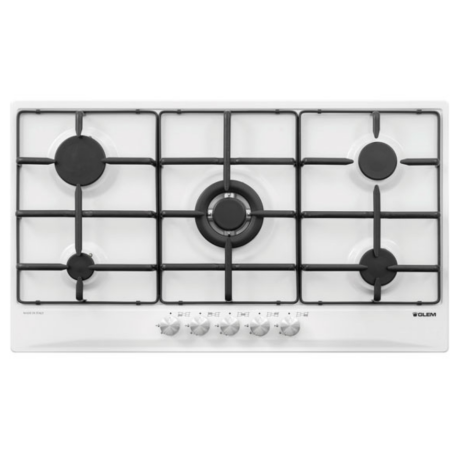 GLEM GAS GT955WH PIANO COTTURA DA INCASSO 86CM 5 FUOCHI COLORE BIANCO