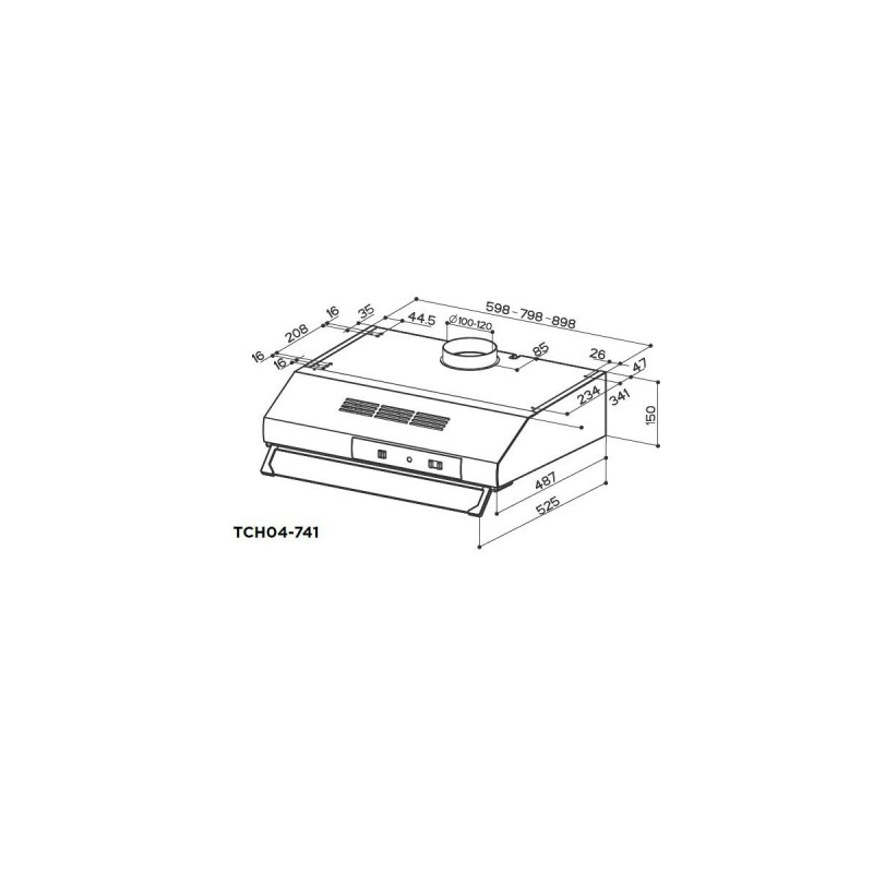 FABER TCH04 SS16A 741 CAPPA SOTTOPENSILE...