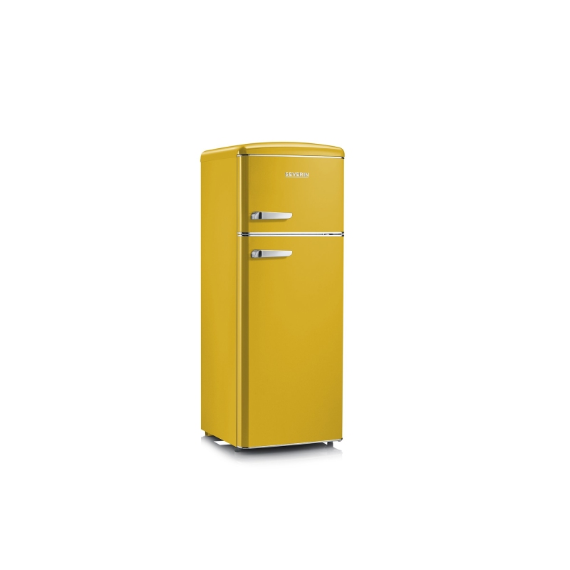 SEVERIN RKG 8936 FRIGORIFERO DOPPIA PORTA LINEA RETRO' 208 LT CLASSE E COLORE GIALLO